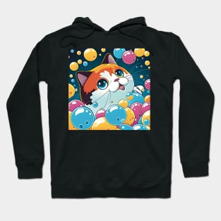 Cute Bubble Cat Kawaii Meme Lover - Colorful Cat Kitten Hoodie